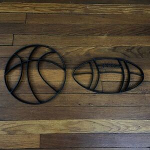 Black Metal Sports Wall Decor